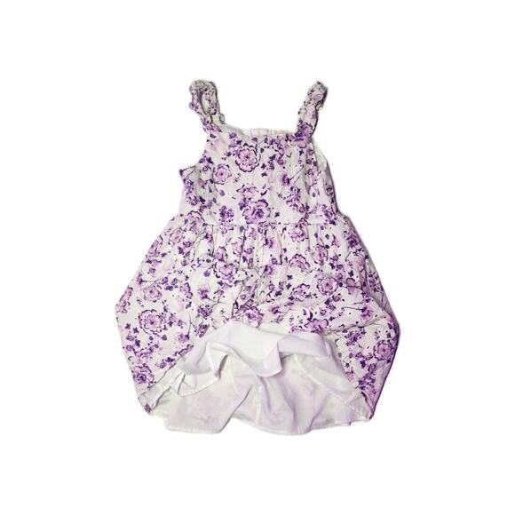 Btween SZ 12 Girls Dress Floral Embroidered Ruffle No Sleeve Baby Doll Lined - Picture 4 of 14